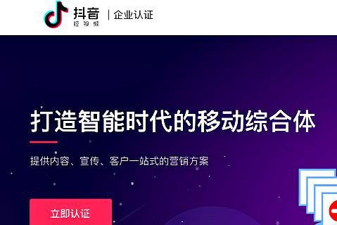 抖音企业号申请认证多少钱